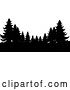 Vector Illustration of Silhouetted Evergreen Trees by AtStockIllustration
