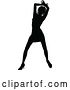 Vector Illustration of Silhouetted Female Dancer in Heels by AtStockIllustration