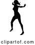 Vector Illustration of Silhouetted Female Dancer in Heels by AtStockIllustration