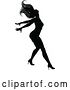 Vector Illustration of Silhouetted Female Dancer in Heels by AtStockIllustration