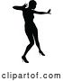 Vector Illustration of Silhouetted Female Dancer in Heels by AtStockIllustration