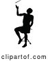 Vector Illustration of Silhouetted Male Drummer by AtStockIllustration
