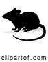 Vector Illustration of Silhouetted Rat, with a Reflection or Shadow, on a White Background by AtStockIllustration