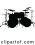 Vector Illustration of Silhouetted Set of Drums by AtStockIllustration