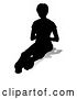 Vector Illustration of Silhouetted Teenager, with a Reflection or Shadow, on a White Background by AtStockIllustration