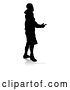 Vector Illustration of Silhouetted Teenager with a Reflection or Shadow, on a White Background by AtStockIllustration