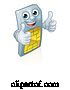 Vector Illustration of Sim Card Thumbs up Mobile Phone Mascot by AtStockIllustration