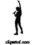 Vector Illustration of Singer Pop Country or Rock Star Silhouette by AtStockIllustration