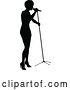 Vector Illustration of Singers Pop Country Rock Hiphop Star Silhouette by AtStockIllustration