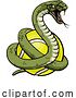 Vector Illustration of Snake Tennis Ball Animal Sports Team Mascot by AtStockIllustration