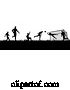 Vector Illustration of Soccer Football Players Silhouette Match Scene by AtStockIllustration
