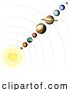 Vector Illustration of Solar System Planets and Sun Space Illustrations by AtStockIllustration