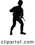 Vector Illustration of Soldier Detailed Silhouette by AtStockIllustration