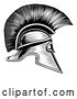 Vector Illustration of Spartan Ancient Greek Warrior Gladiator Helmet by AtStockIllustration