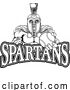 Vector Illustration of Spartan Trojan Baseball Sports Mascot by AtStockIllustration