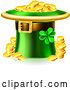 Vector Illustration of St Patricks Day Leprechaun Hat Full of Gold Coins by AtStockIllustration