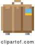 Vector Illustration of Suitcase Brief Case Pixel 8 Bit Game Art Icon by AtStockIllustration
