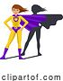 Vector Illustration of Super Hero Lady Character by AtStockIllustration