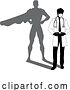 Vector Illustration of Superhero Doctor with Super Hero Shadow Silhouette by AtStockIllustration