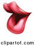 Vector Illustration of Talking Big Feminine Lips by AtStockIllustration