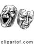 Vector Illustration of Theater or Theatre Drama Comedy and Tragedy Masks by AtStockIllustration