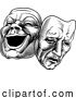 Vector Illustration of Theater or Theatre Drama Comedy and Tragedy Masks by AtStockIllustration