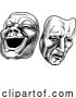 Vector Illustration of Theater or Theatre Drama Comedy and Tragedy Masks by AtStockIllustration