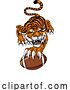 Vector Illustration of Tiger American Football Sports Team Animal Mascot by AtStockIllustration