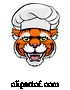 Vector Illustration of Tiger Chef Mascot Character by AtStockIllustration