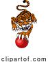 Vector Illustration of Tiger Cricket Ball Animal Sports Team Mascot by AtStockIllustration