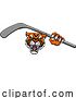 Vector Illustration of Tiger Ice Hockey Player Animal Sports Mascot by AtStockIllustration