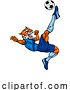 Vector Illustration of Tiger Soccer Football Player Animal Sports Mascot by AtStockIllustration