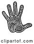 Vector Illustration of Tribal Hand in Black and White by AtStockIllustration