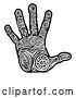 Vector Illustration of Tribal Hand in Black and White by AtStockIllustration