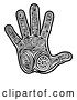 Vector Illustration of Tribal Hand in Black and White by AtStockIllustration