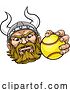 Vector Illustration of Viking Softball Sports Team Mascot by AtStockIllustration