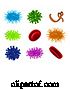 Vector Illustration of Virus Bacteria Germs Blood Cells Set by AtStockIllustration