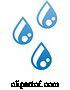 Vector Illustration of Water Drops Droplets Icon Concept by AtStockIllustration