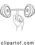 Vector Illustration of Weight Lifting Hand Finger Holding Barbell Concept by AtStockIllustration