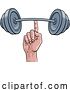 Vector Illustration of Weightlifting Hand Finger Holding Barbell Concept by AtStockIllustration