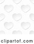 Vector Illustration of White Paper Valentines Heart Seamless Background by AtStockIllustration