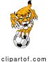 Vector Illustration of Wildcat Bobcat Soccer Football Animal Team Mascot by AtStockIllustration