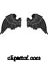 Vector Illustration of Wings Angel or Eagle Pair by AtStockIllustration