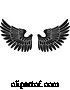 Vector Illustration of Wings Angel or Eagle Pair by AtStockIllustration