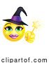 Vector Illustration of Witch Emoticon Face Emoji Icon by AtStockIllustration