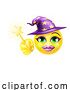 Vector Illustration of Witch Emoticon Face Emoji Icon by AtStockIllustration