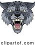 Vector Illustration of Wolf or Werewolf Monster Scary Dog Angry Mascot by AtStockIllustration