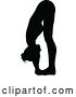 Vector Illustration of Yoga Pilates Pose Lady Silhouette by AtStockIllustration