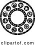 Vector Illustration of Zodiac Astrology Horoscope Star Signs Icon Set by AtStockIllustration