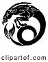 Vector Illustration of Zodiac Horoscope Astrology Capricorn Sea Goat Design in Black and White by AtStockIllustration